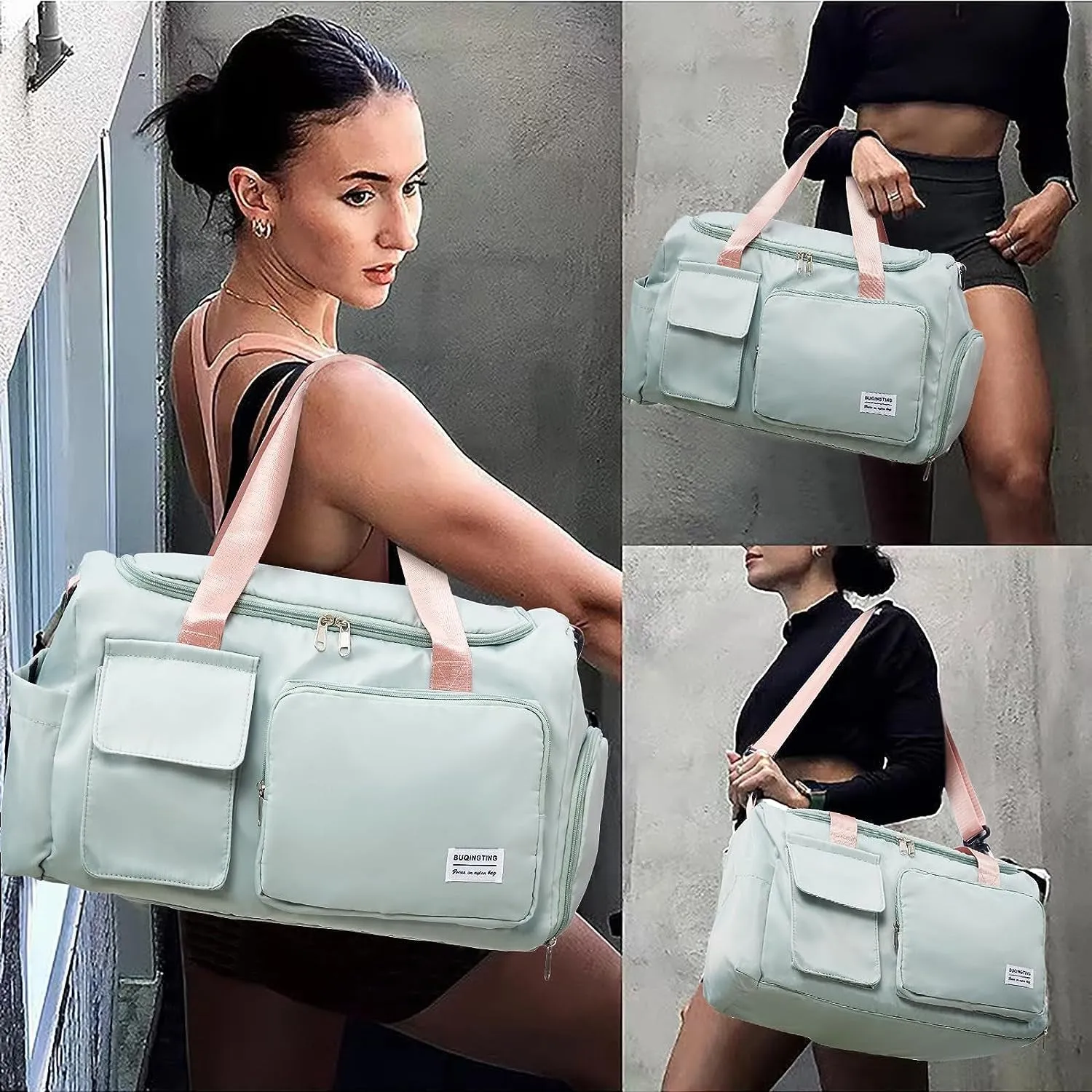 - Shoe for Price-busting Exclusive options Gym Women's Bag Travel Weekend Stylish Adventures Duffle Versatile Compartment with Bag