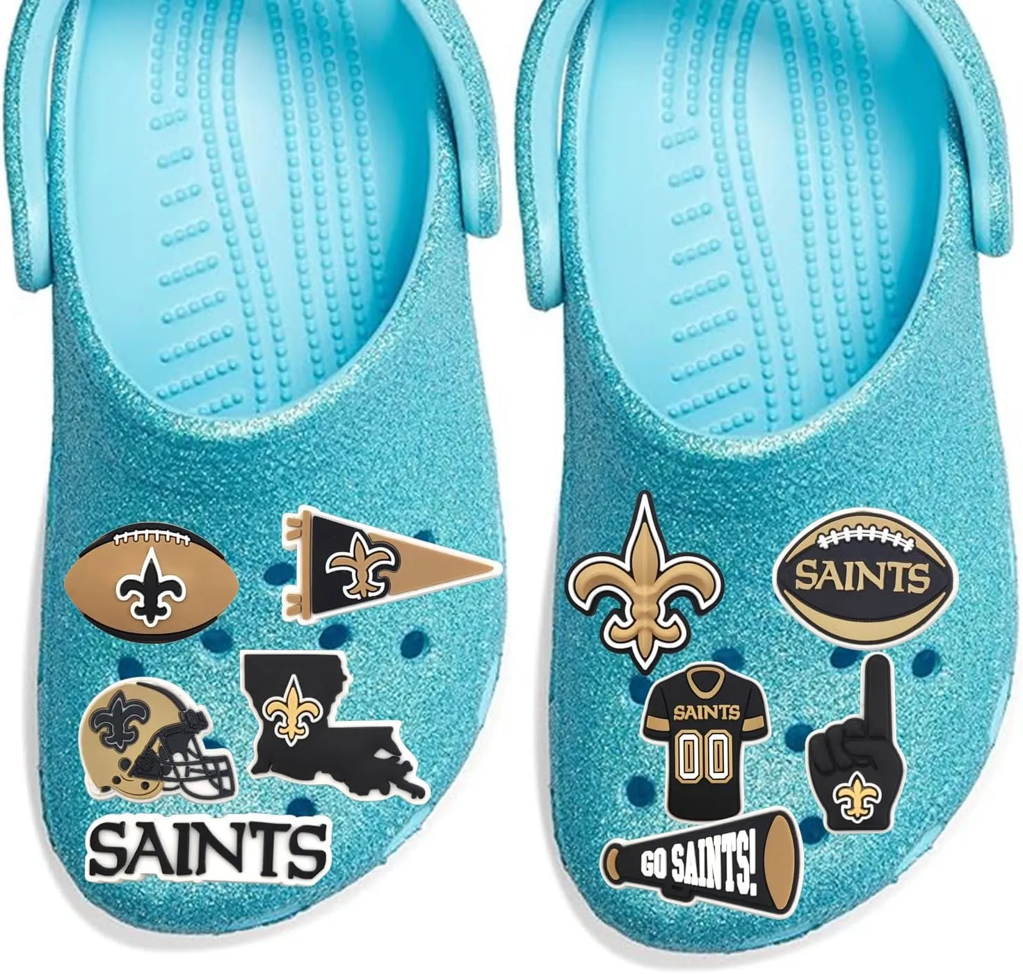 10PC Shoe Charms for crocs clogs Decoration, Team Charms for sports fans