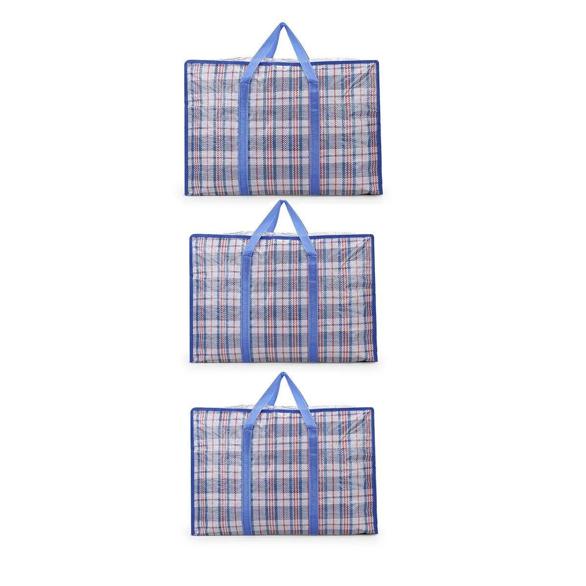 10PCS Large Waterproof Moving Packing Bags Woven Storage Luggage Quilt Bags