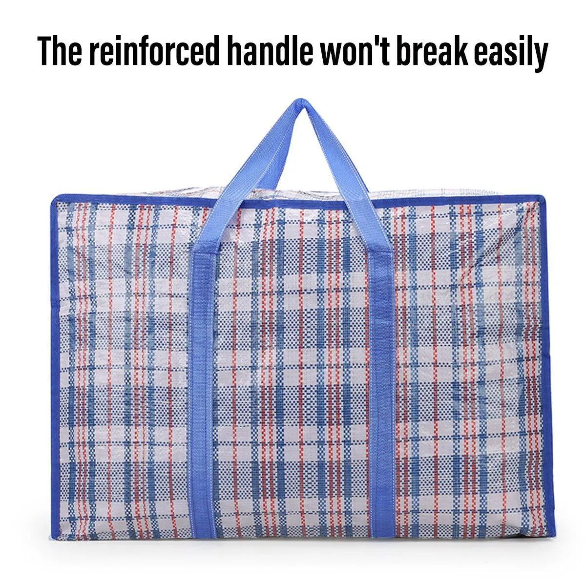 10PCS Large Waterproof Moving Packing Bags Woven Storage Luggage Quilt Bags