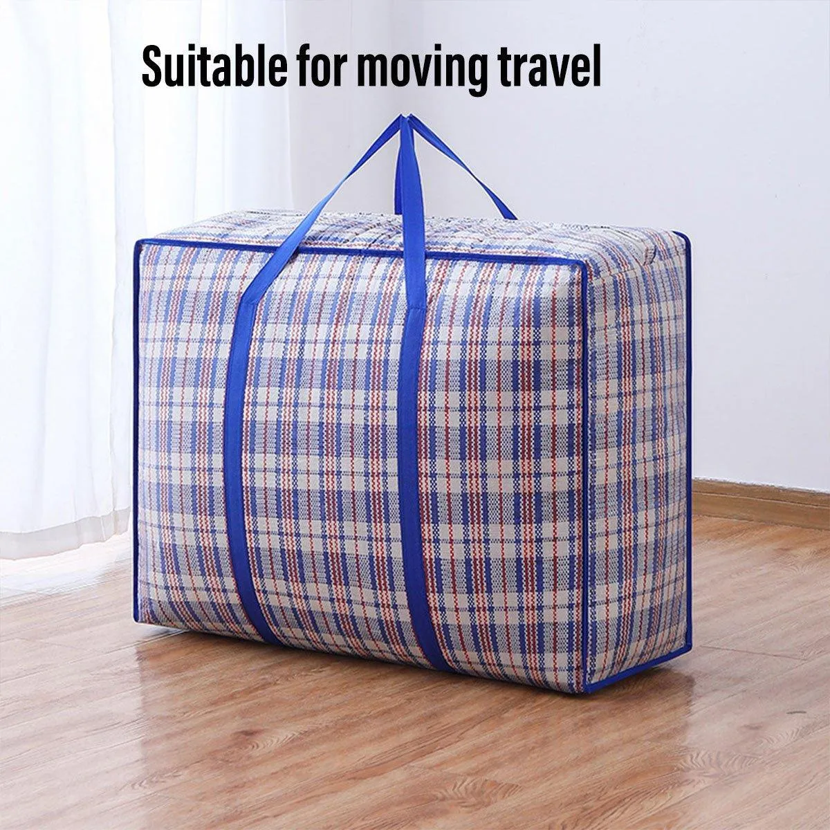 10PCS Large Waterproof Moving Packing Bags Woven Storage Luggage Quilt Bags