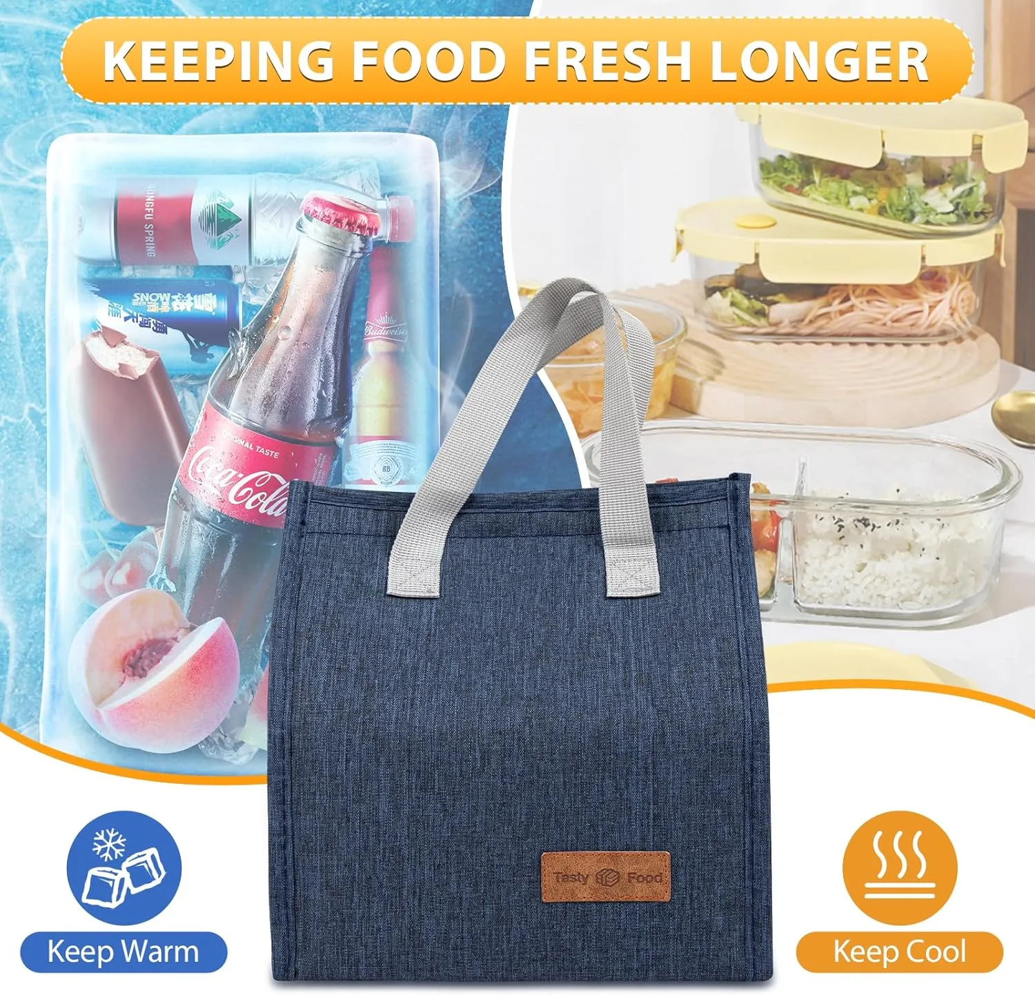 12 Pack Lunch Bags Bulk,Insulated Reusable Lunch Bags with Aluminum for Women Men,Leakproof Tote Large Lunch Box for Office,Work,Beach or Travel,Black