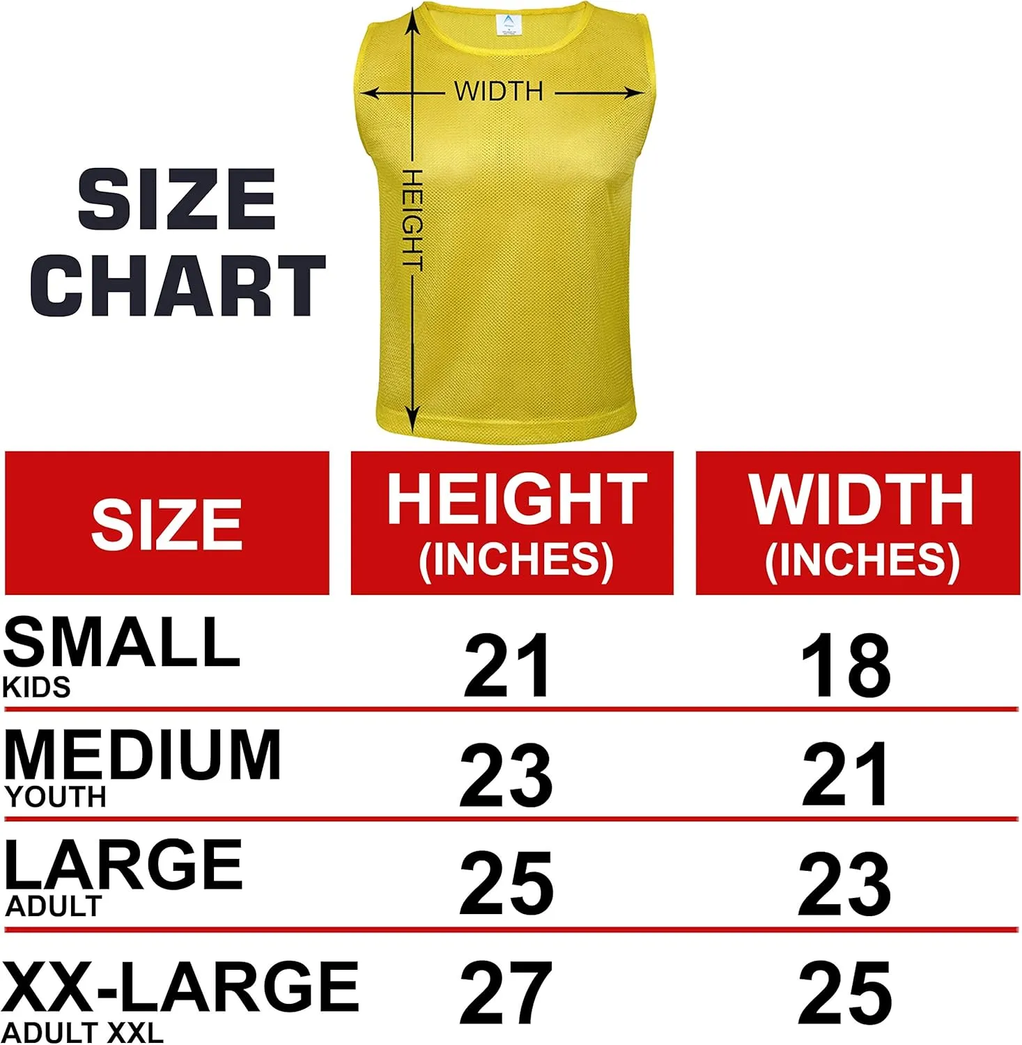 12 pcs Duramesh Pinnies/Scrimmage Vest - Kids Youth and Adult Pinnies, Numbered Penny Jerseys for Soccer