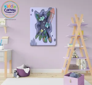 19. Papercut Fish artwork - KIDS CANVAS - by Mina Crafts