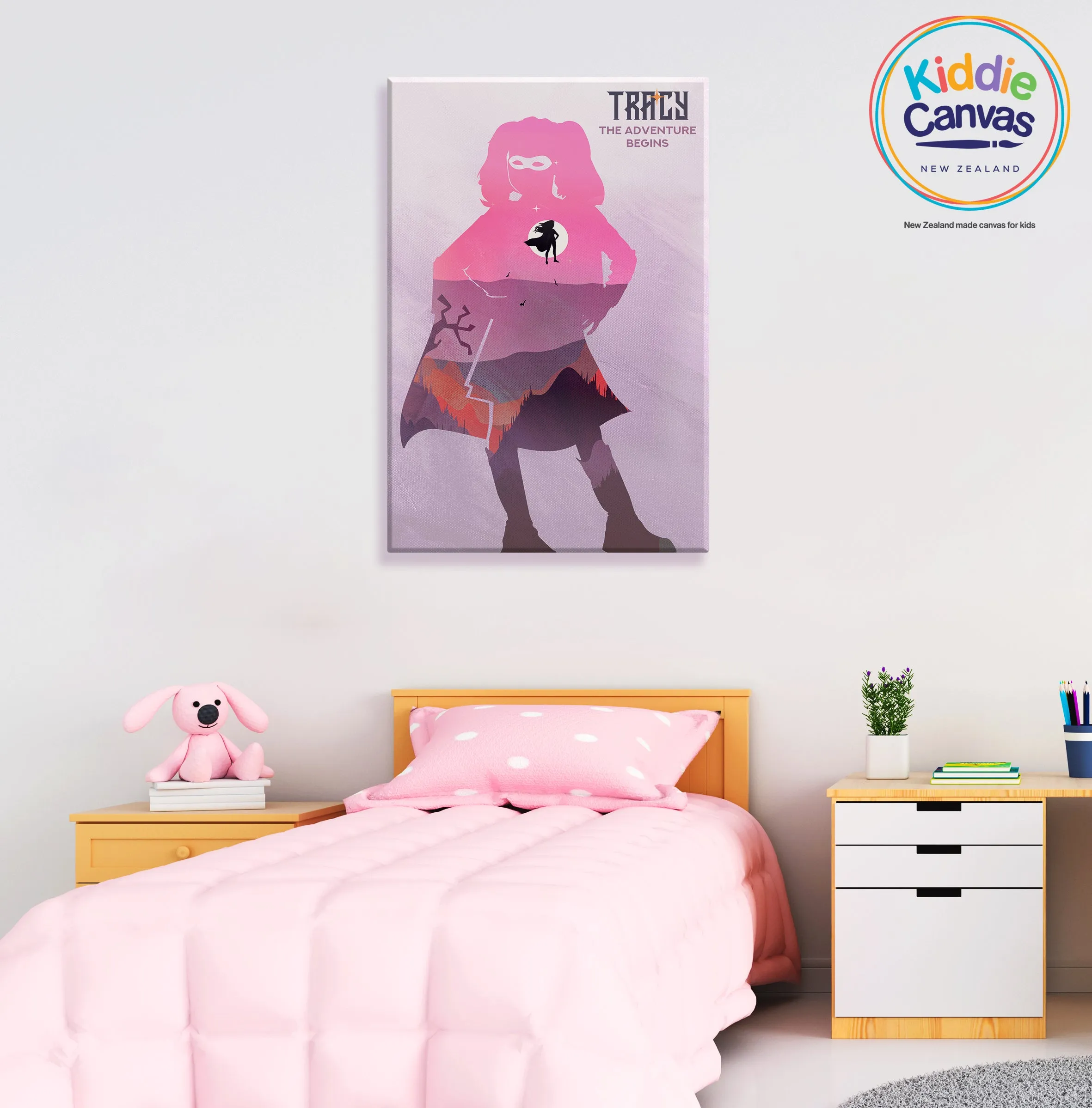 21. Superhero (personalized name only) artwork - KIDS CANVAS - by Arts of Hero