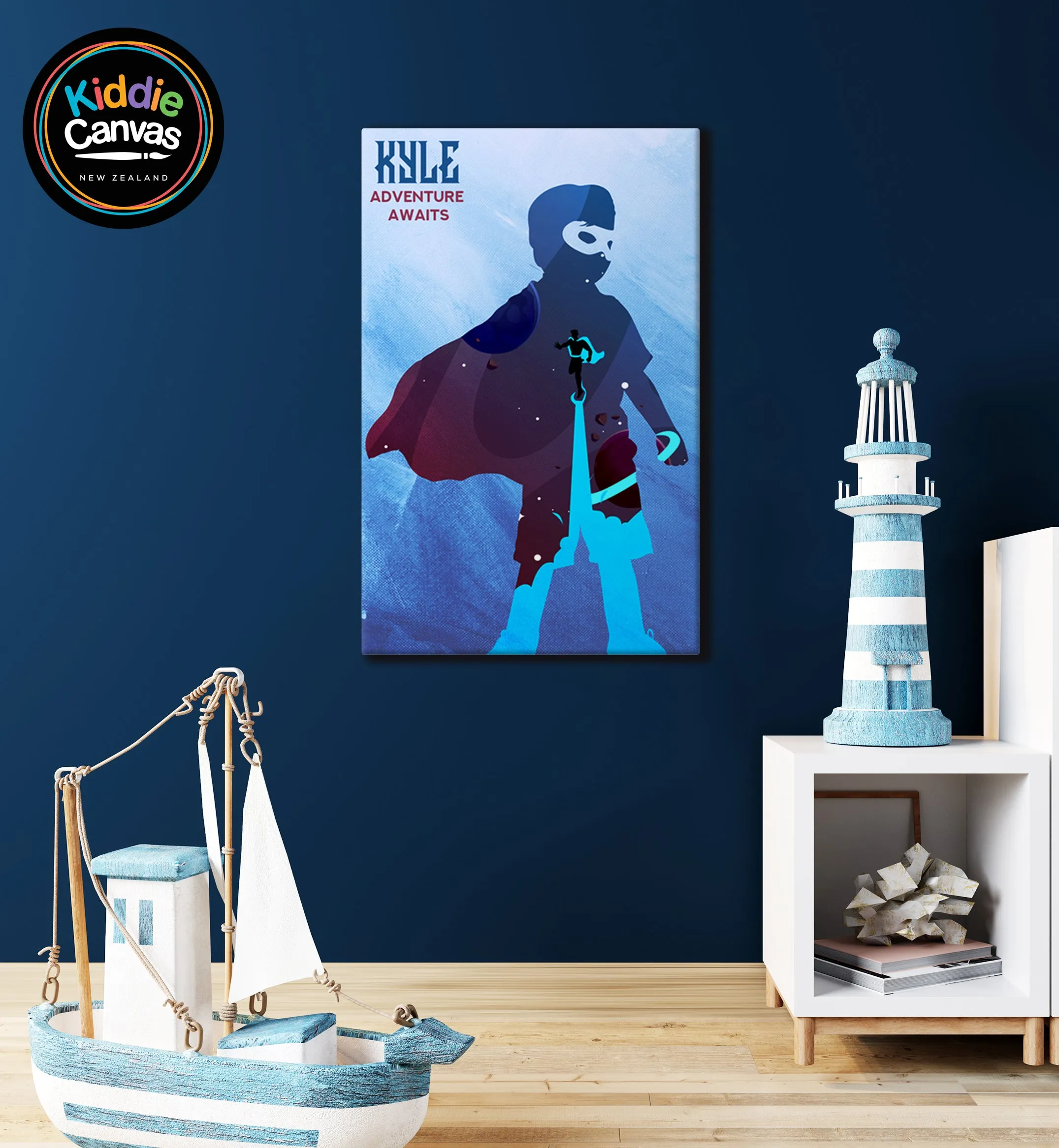 22. Superhero (personalized only name) artwork - KIDS CANVAS - by Arts of Hero