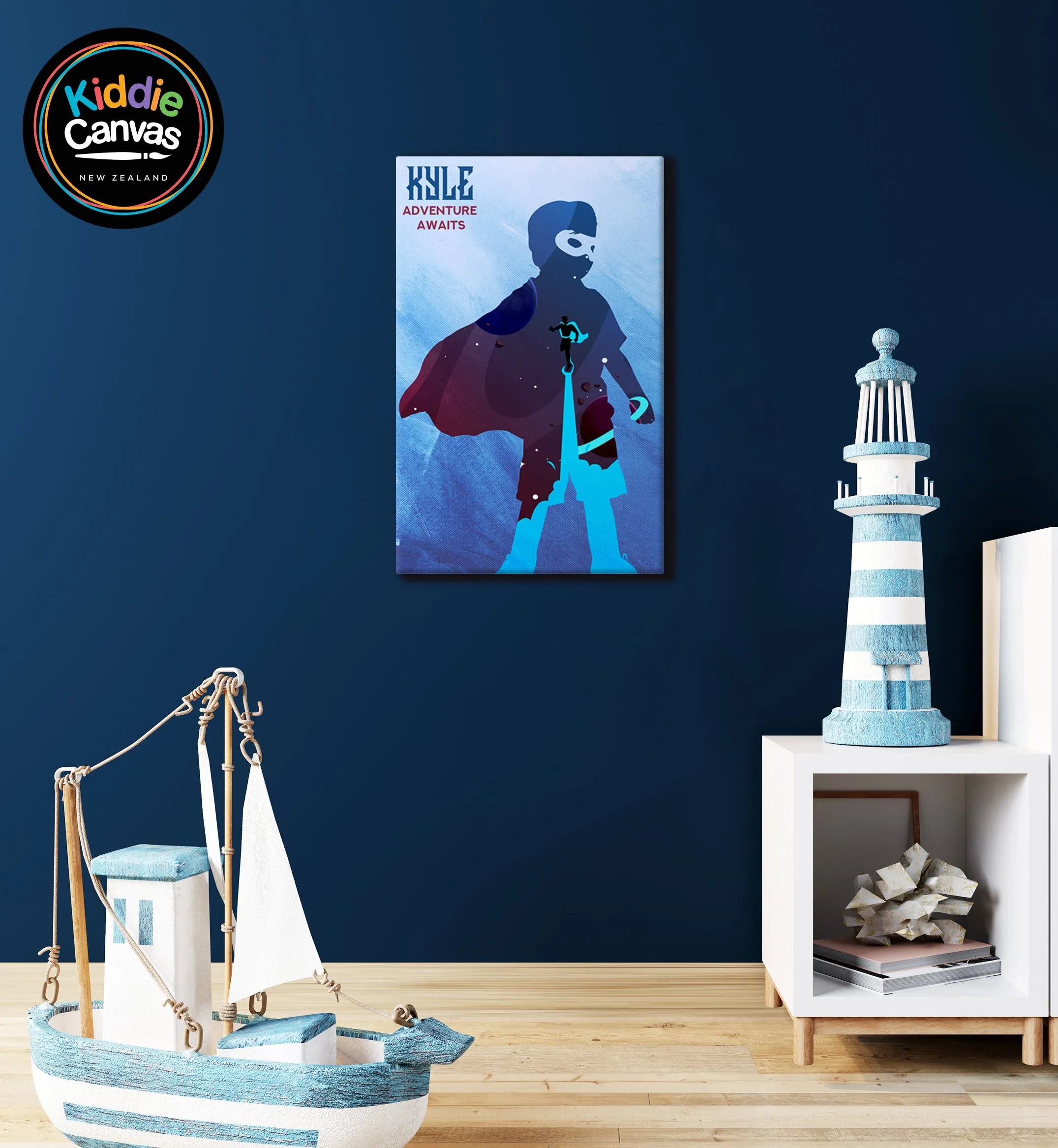 22. Superhero (personalized only name) artwork - KIDS CANVAS - by Arts of Hero