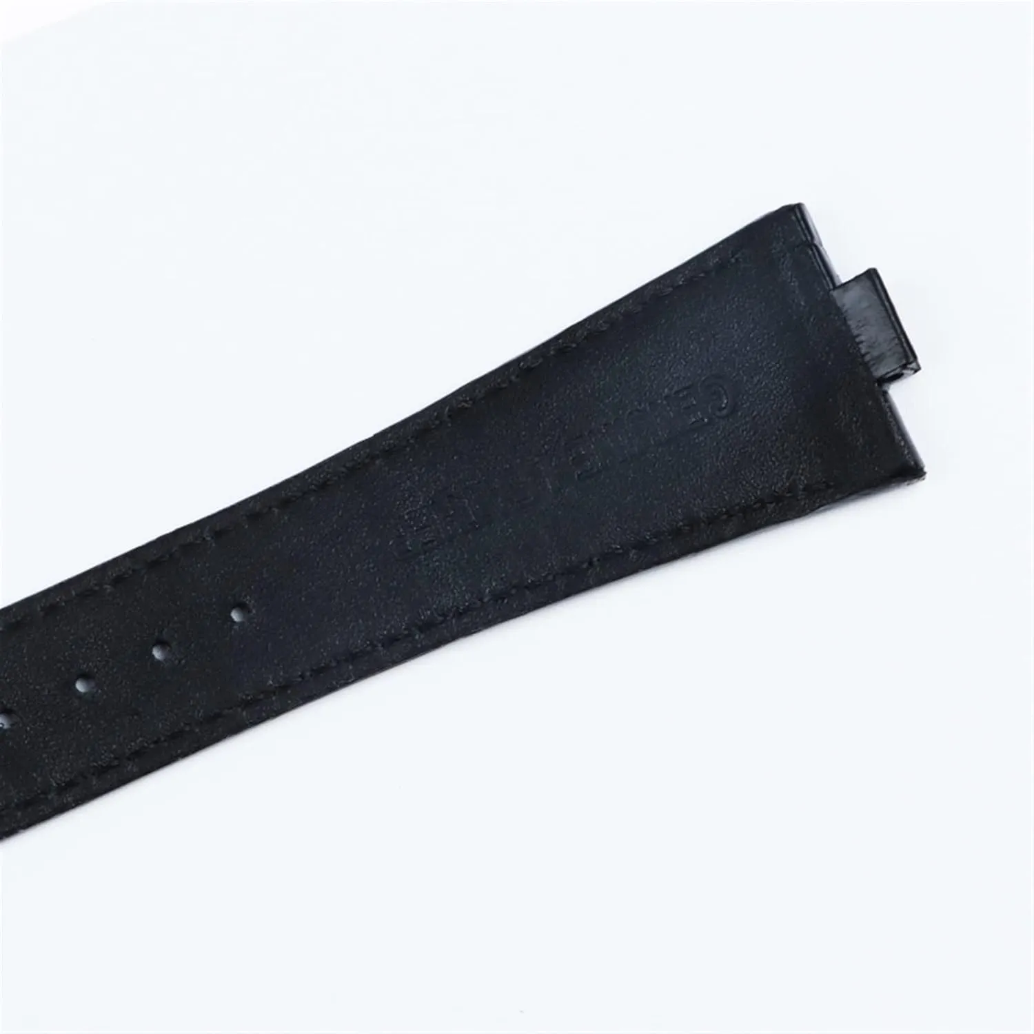 25 mm Genuine Leather Convex Interface Watch Strap Overseas Bamboo Grain Watch Bands For Vacheron Constantin