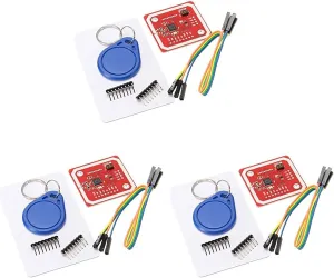 3 Packs PN532 NFC NXP RFID Module V3 Kit,Near Field Communication Reader Module Kit with I2C SPI HSU,S50 White Card,Key Card, Suitable for Arduino,Raspberry Pi,DIY, Smartphones,and Android Phones.