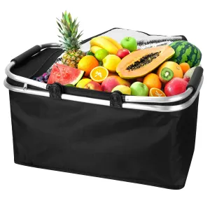 30L Insulated Picnic Basket Cooler Collapsible Food Delivery Storage