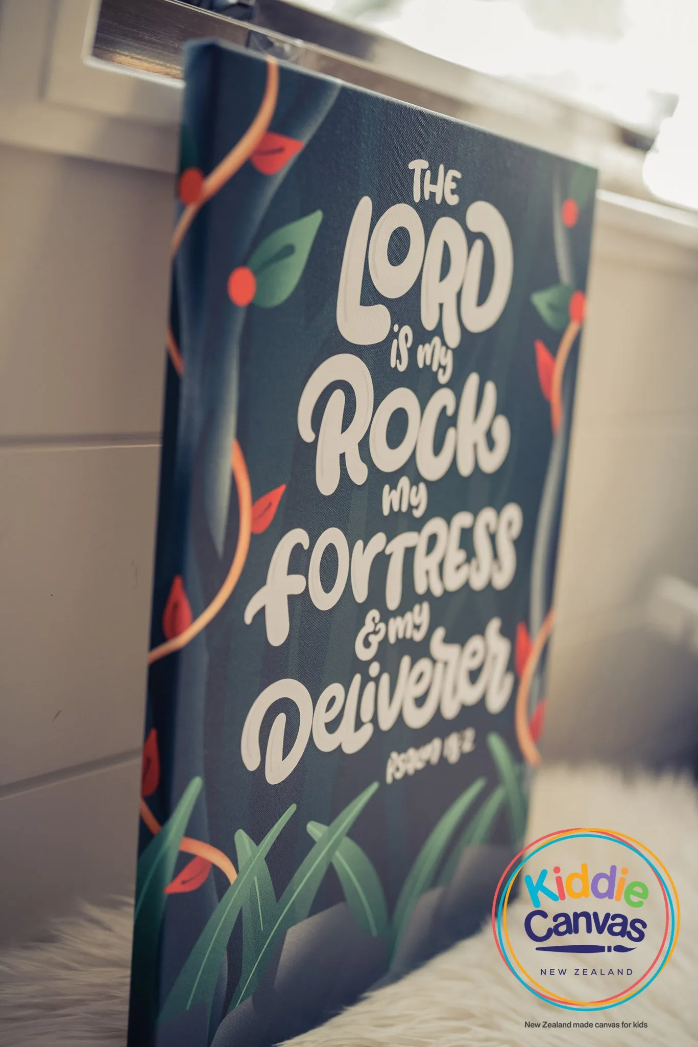 32. Lord is my Rock (Psalm 18:2) artwork - KIDS CANVAS - by Nynja