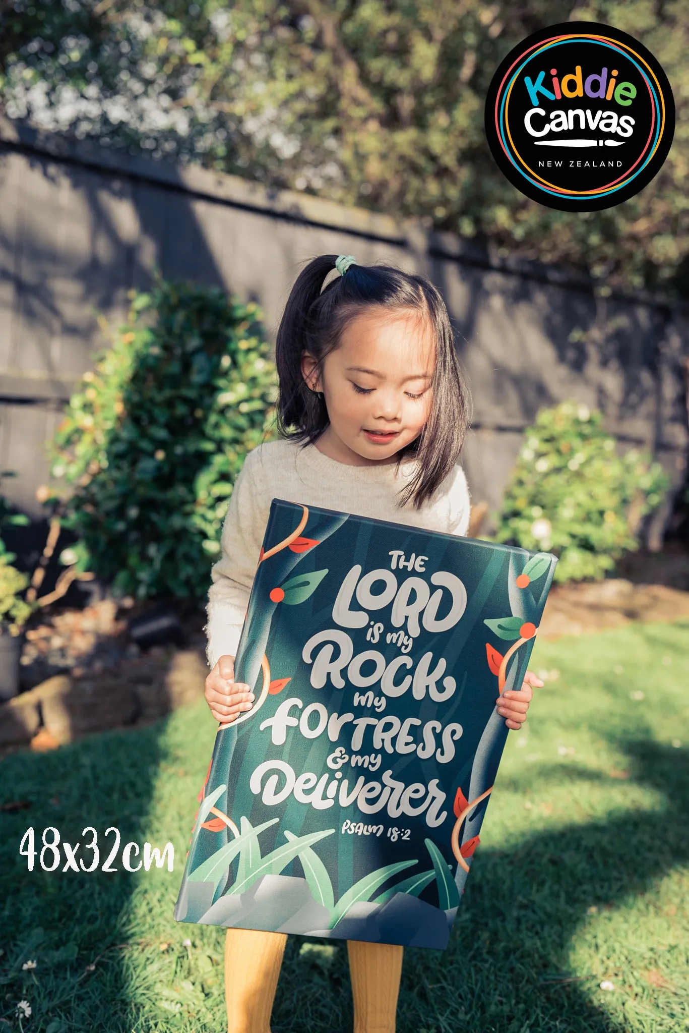 32. Lord is my Rock (Psalm 18:2) artwork - KIDS CANVAS - by Nynja