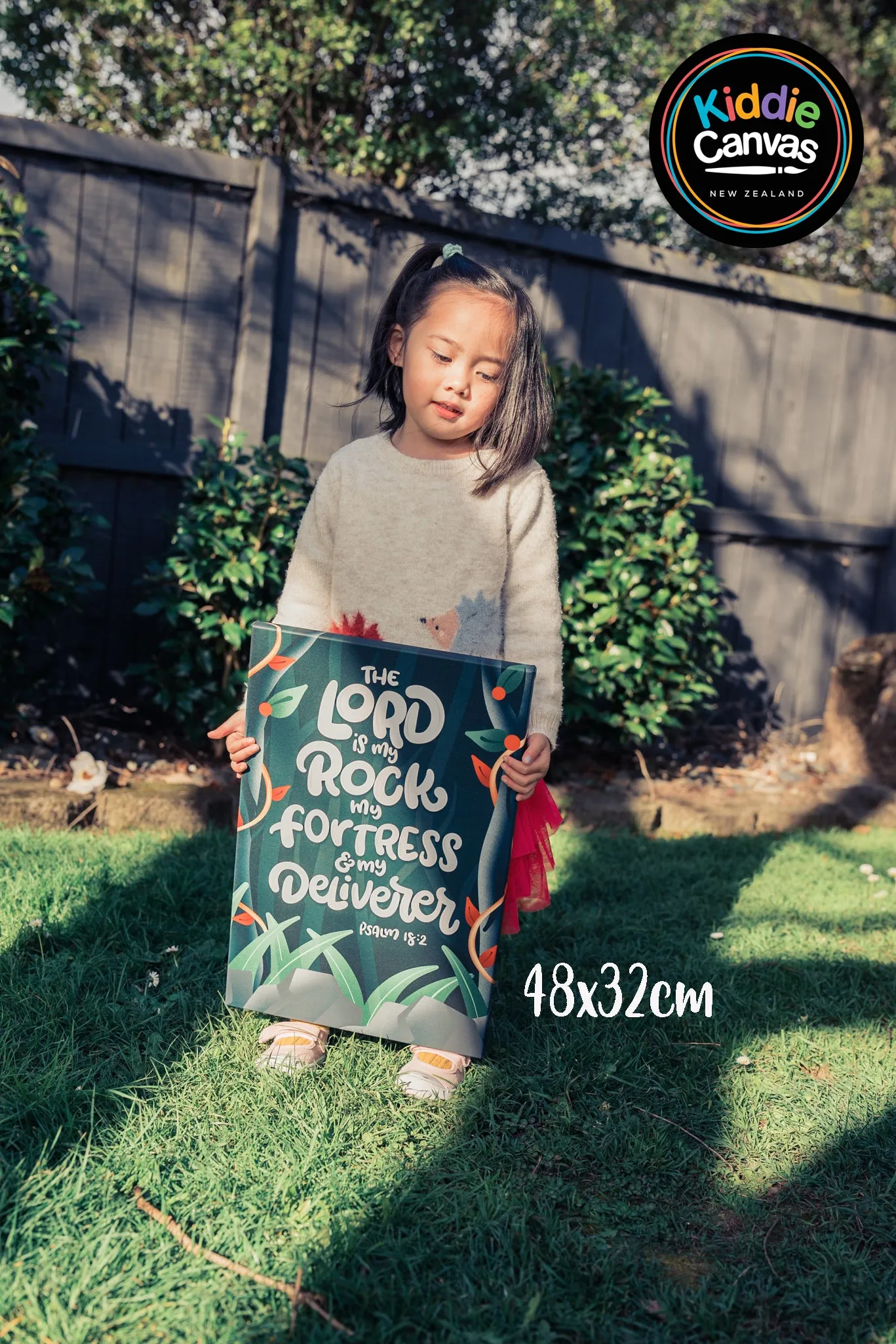 32. Lord is my Rock (Psalm 18:2) artwork - KIDS CANVAS - by Nynja