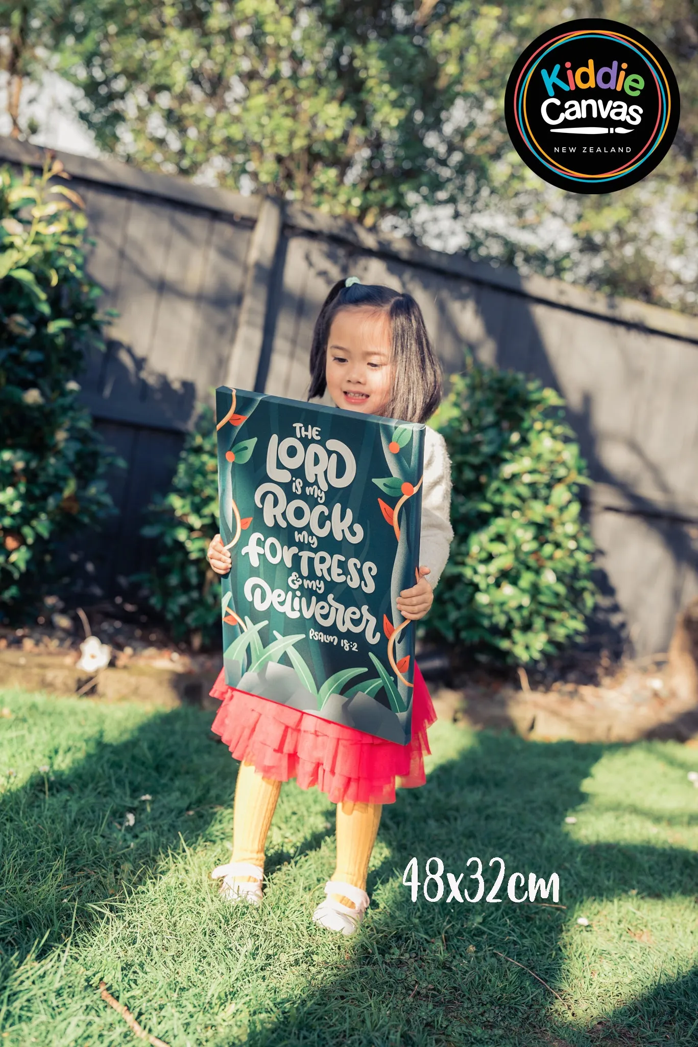 32. Lord is my Rock (Psalm 18:2) artwork - KIDS CANVAS - by Nynja