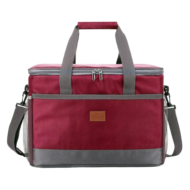 32L Large Soft Cooler Bag with Hard Liner - Insulated Picnic Lunch Box