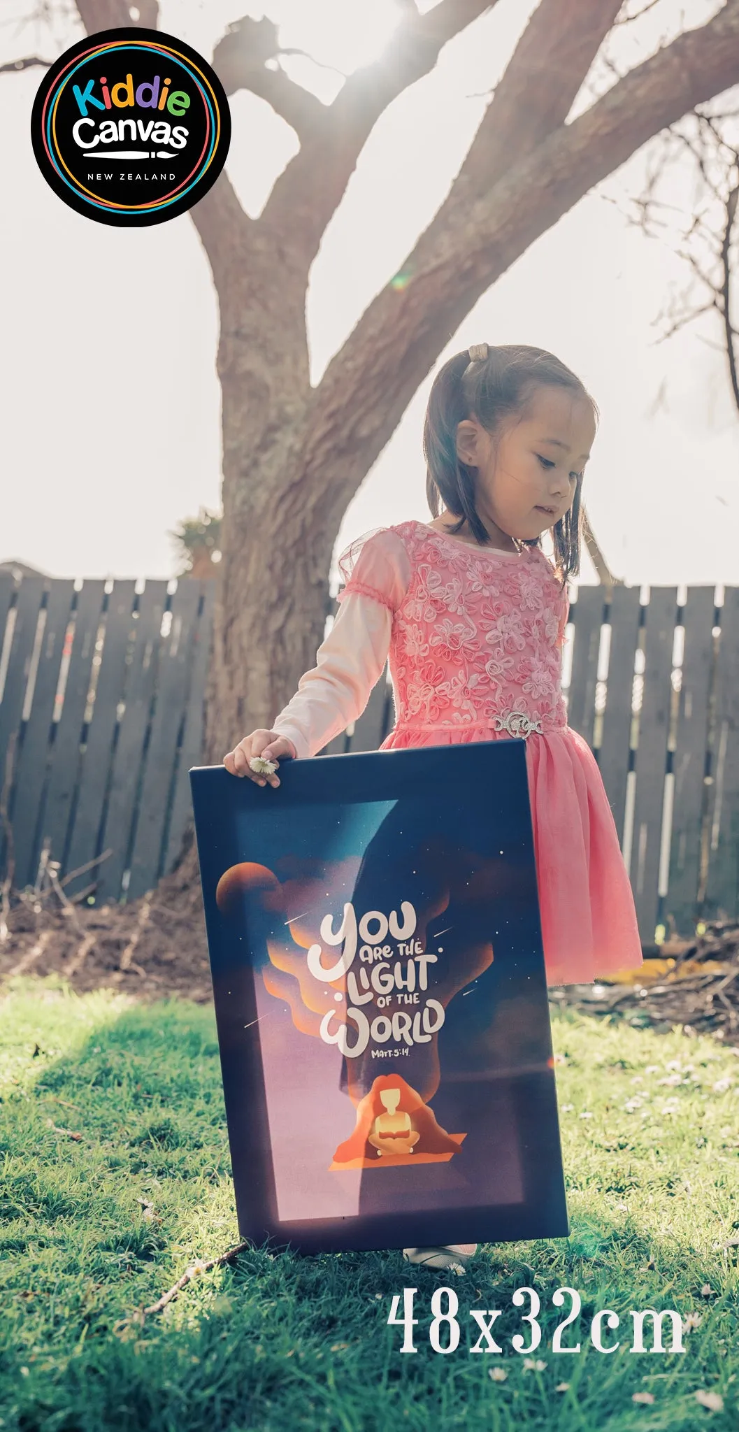 36. You Are The Light Of The World (Matt 5:14) artwork - KIDS CANVAS - by Nynja