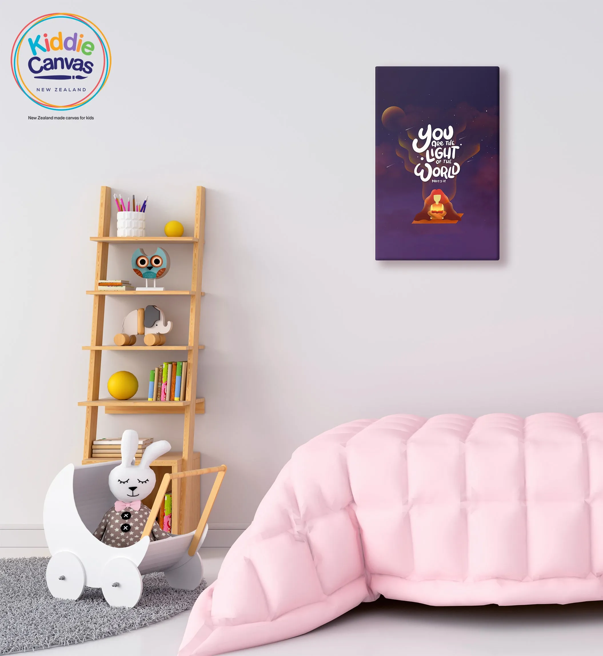 36. You Are The Light Of The World (Matt 5:14) artwork - KIDS CANVAS - by Nynja