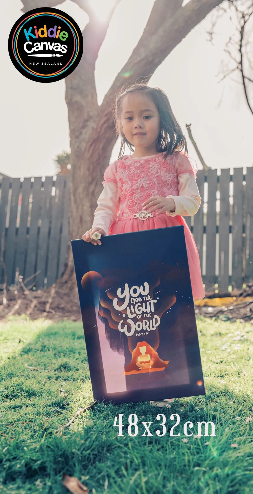 36. You Are The Light Of The World (Matt 5:14) artwork - KIDS CANVAS - by Nynja