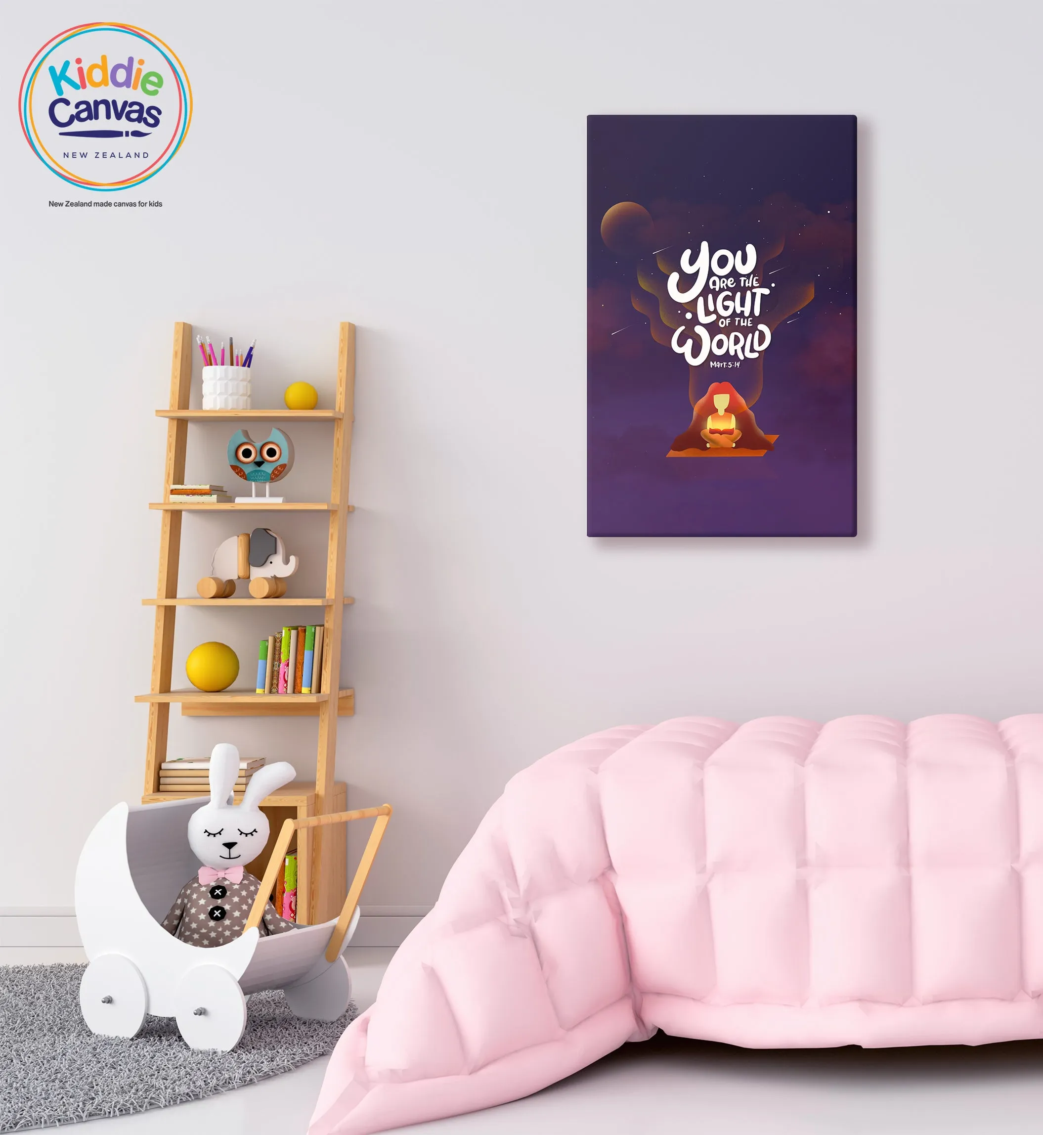 36. You Are The Light Of The World (Matt 5:14) artwork - KIDS CANVAS - by Nynja