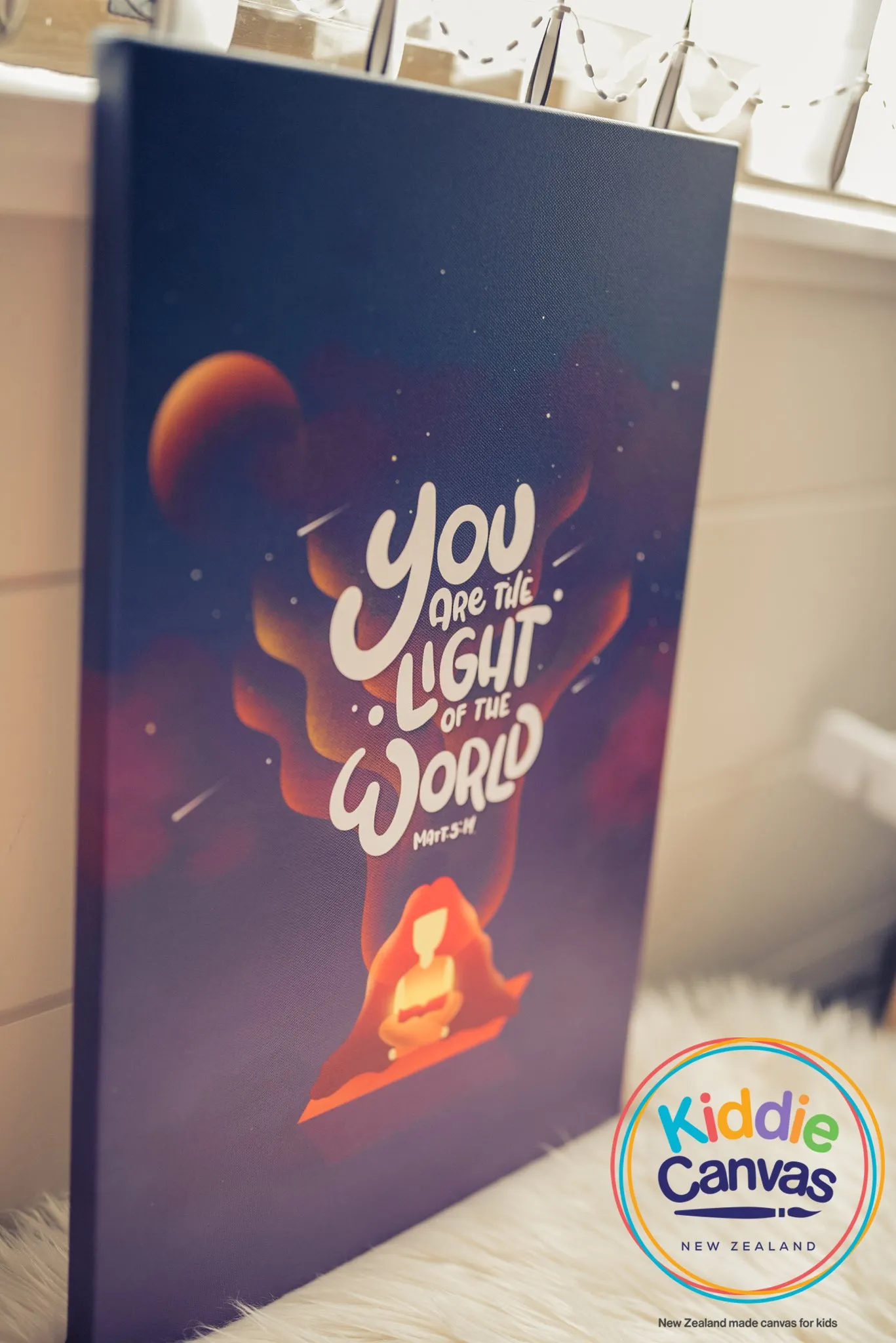 36. You Are The Light Of The World (Matt 5:14) artwork - KIDS CANVAS - by Nynja
