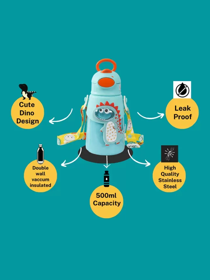 3D Animals - 500ml Sipper | Hot-Cold | 2 Caps