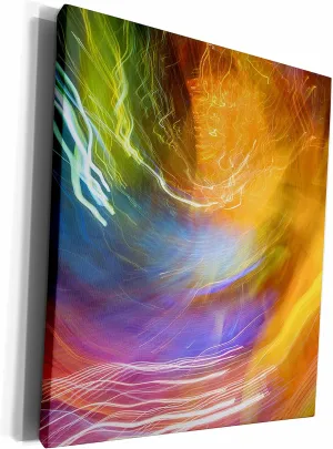 3dRose Museum Grade Canvas Wrap - Glass with colorful blurred motion effect Abstracts