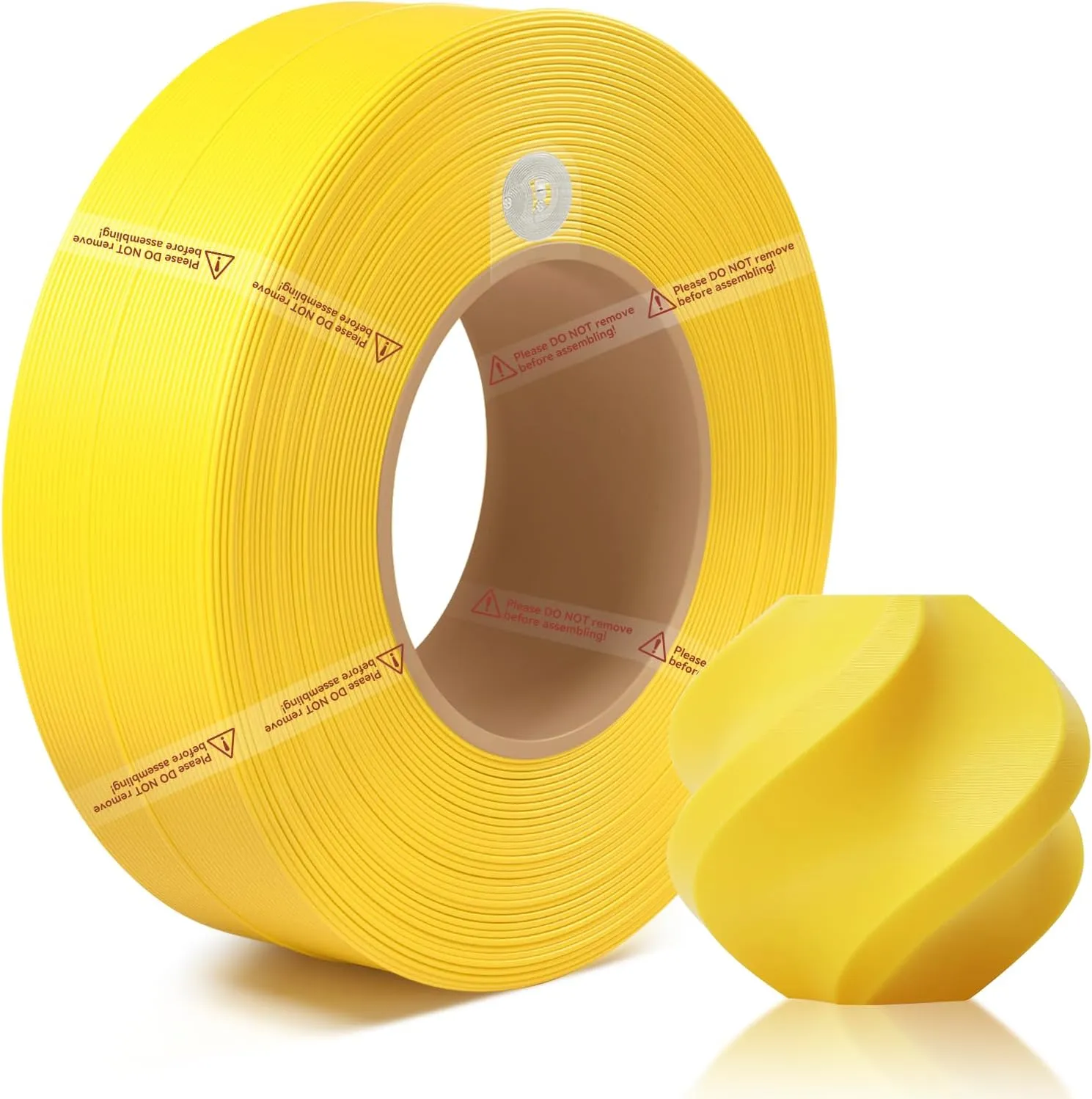 3DTOOLS Bamboo 1.75MM PETG HF Refill Filament High Speed &Easy Printing Eco Friendly with RFID for Bambu Lab A1,A1MINI,X1,P1 AMS 1KG  /- 0.03mm (Without Spool) (Yellow 33400)
