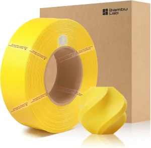 3DTOOLS Bamboo 1.75MM PETG HF Refill Filament High Speed &Easy Printing Eco Friendly with RFID for Bambu Lab A1,A1MINI,X1,P1 AMS 1KG  /- 0.03mm (Without Spool) (Yellow 33400)