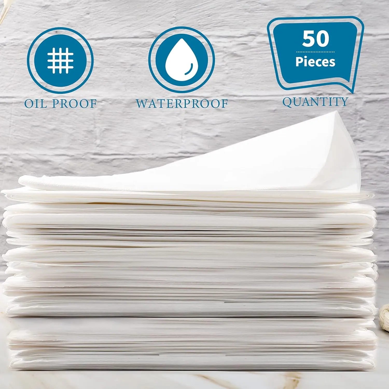 50 Pieces 31 x 70 Inches Disposable Bed Sheets Waterproof Bed Cover Massage Table Sheet Non-woven Fabric for Spa, Beauty Salon, Hotels (White)