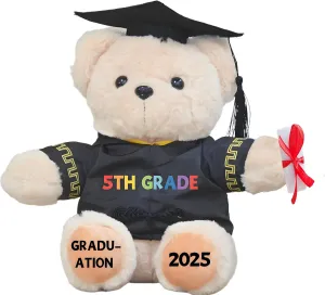 5TH Grade Graduation Gifts Bear for Kids Boys Girls, 5th Grade Graduation Decorations 2025, Last Day of Elementary 5TH Grade Party Supplies Gifts Decorations