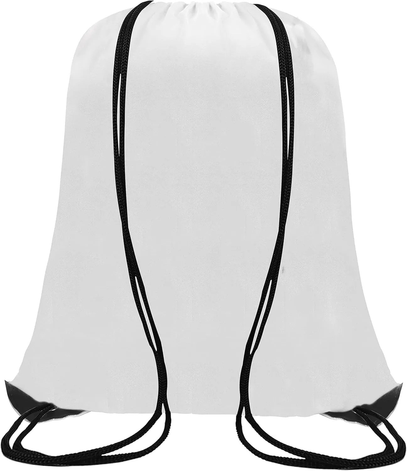 60 Pieces Drawstring Backpack Bags Sports Sackpack Bulk Cinch Gym Bag For Women Men Outdoor Sports Backpack（White）