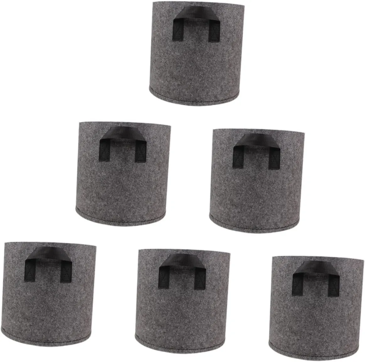6Pcs Non-Woven Seedling Bags for Gardening Planting-Grow-Bags Breathable Fabric 3 Gallon Fabric Pots for Plant Nursery