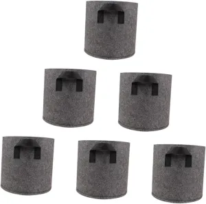 6Pcs Non-Woven Seedling Bags for Gardening Planting-Grow-Bags Breathable Fabric 3 Gallon Fabric Pots for Plant Nursery