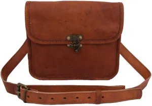 9 inches Genuine Leather Cross-Body Messenger Bag Satchel Handbag Purse Sling Bags For Men and Women