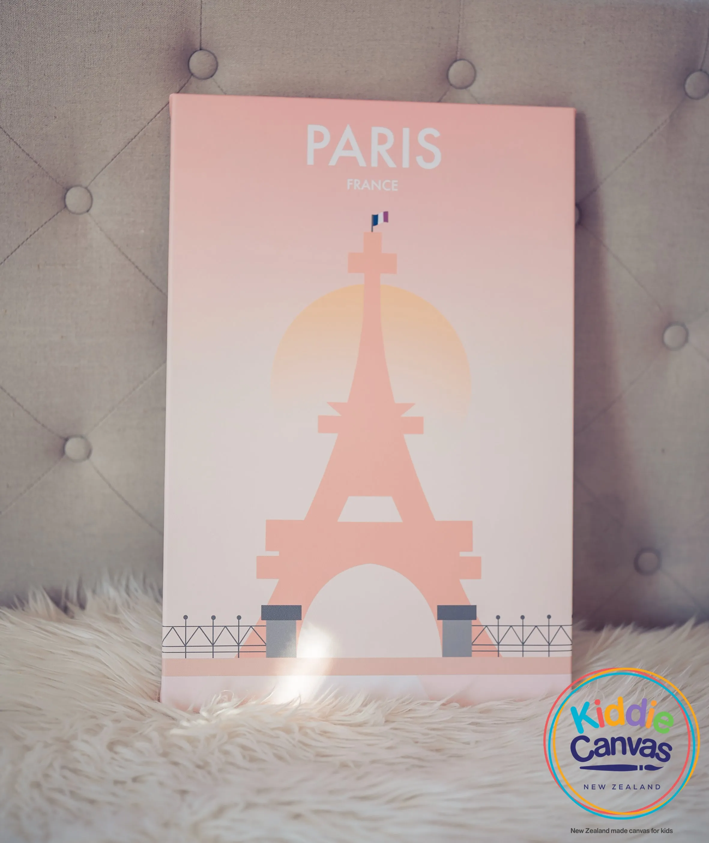 9. Paris artwork - KIDS CANVAS - by nynja