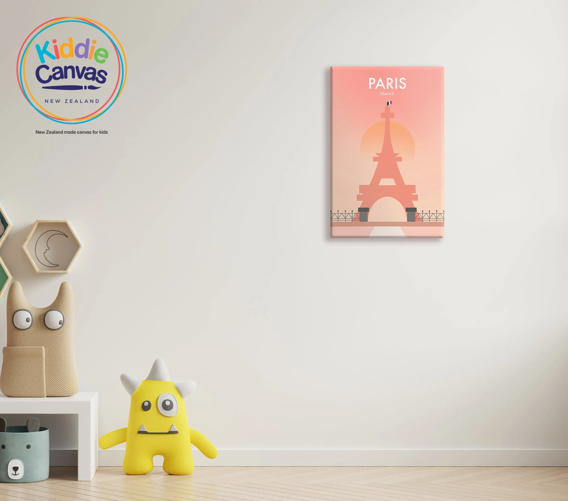 9. Paris artwork - KIDS CANVAS - by nynja