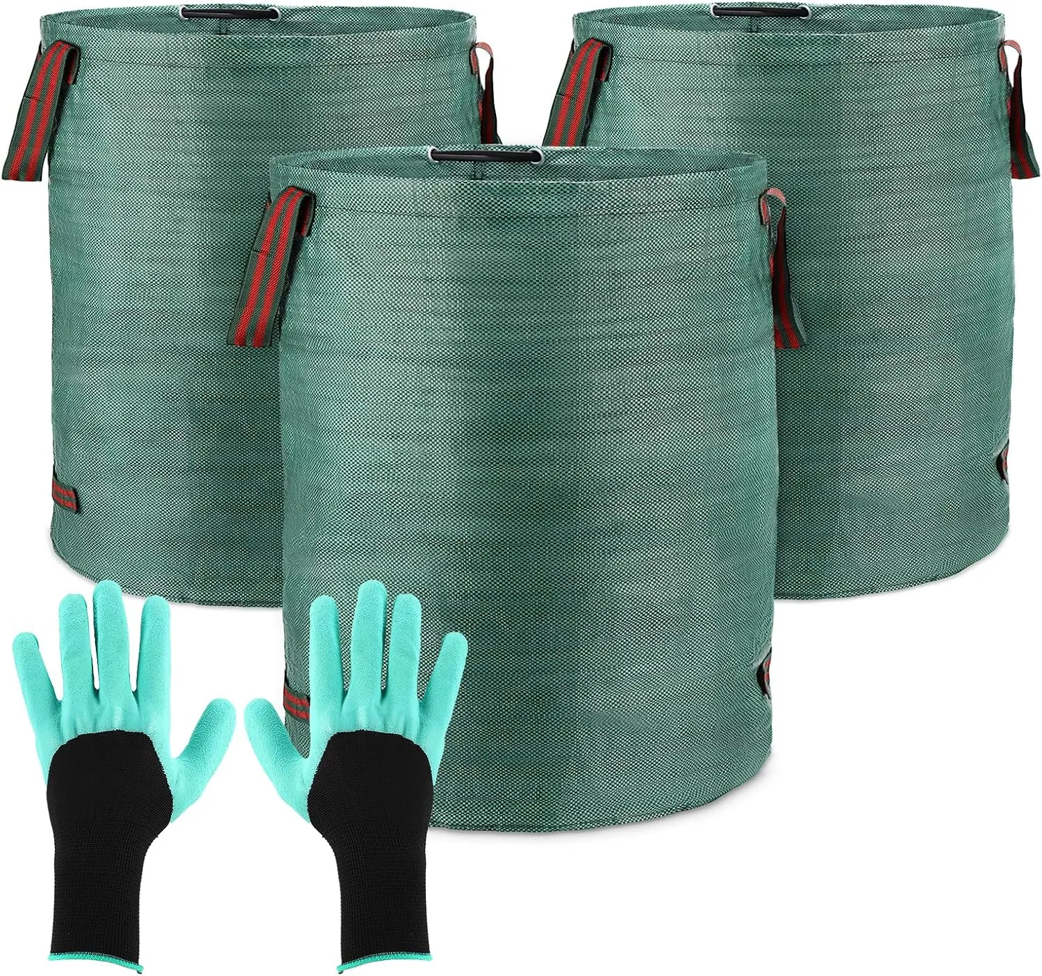 abcGoodefg 3 Pack 72 Gallon Lawn and Leaf Bags - Havey Duty, Reusable Yard Waste Bags with Handle