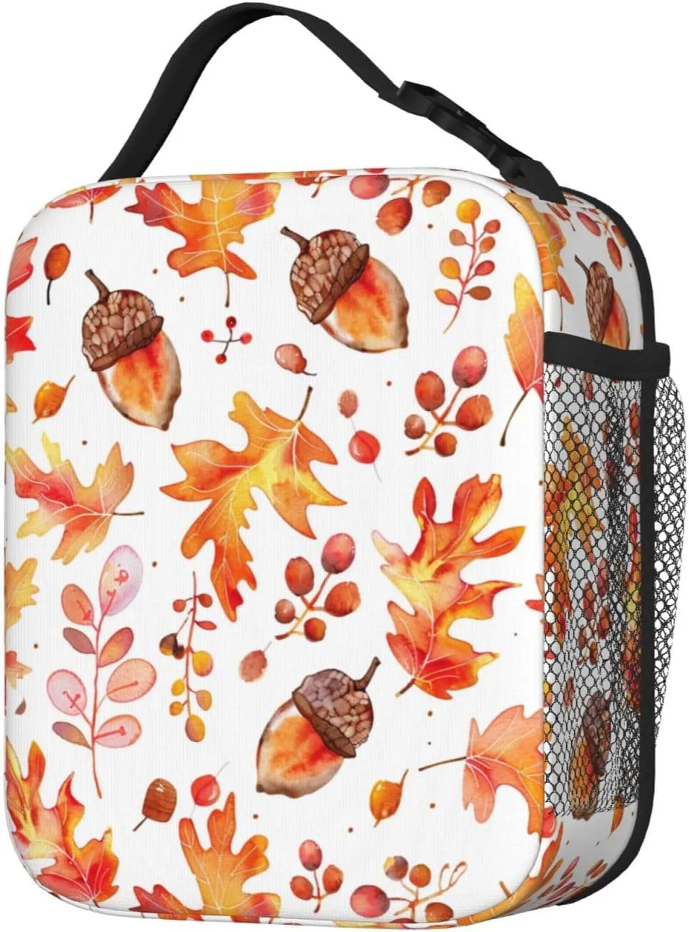 Acorns Oak Leaves Lunch Box - Insulated Lunch Bags For Women/Men/Girls/Boys Detachable Handle Lunchbox Meal Tote Bag