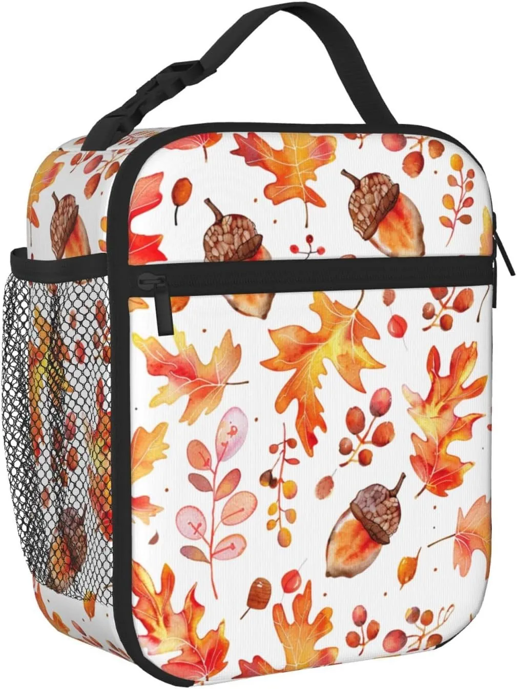 Acorns Oak Leaves Lunch Box - Insulated Lunch Bags For Women/Men/Girls/Boys Detachable Handle Lunchbox Meal Tote Bag