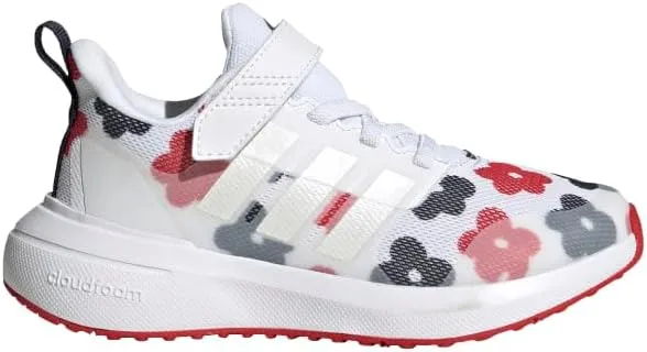 adidas Fortarun 2.0 Cloudfoam Elastic Lace Top Strap Shoes Kids', White, Size 5.5