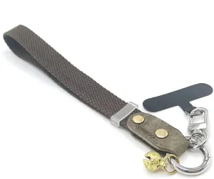Adjustable Phone Wrist Strap,Thick Leather & Wide Strap Lanyard for Smartphones,Modern Style with Retro Accents,R12