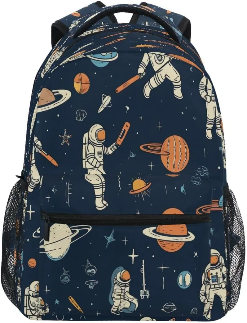 ALAZA Astronaut Space Galaxy Nebula Backpack Daypack College School Travel Shoulder Bag