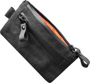 ALPAKA Zip Pouch - X-Pac VX21 RFID-Blocking Cash and Card Wallet - Made With Carbon Neutral Weatherproof Fabrics, YKK Zipper, Black
