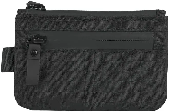 ALPAKA Zip Pouch - X-Pac VX21 RFID-Blocking Cash and Card Wallet - Made With Carbon Neutral Weatherproof Fabrics, YKK Zipper, Black