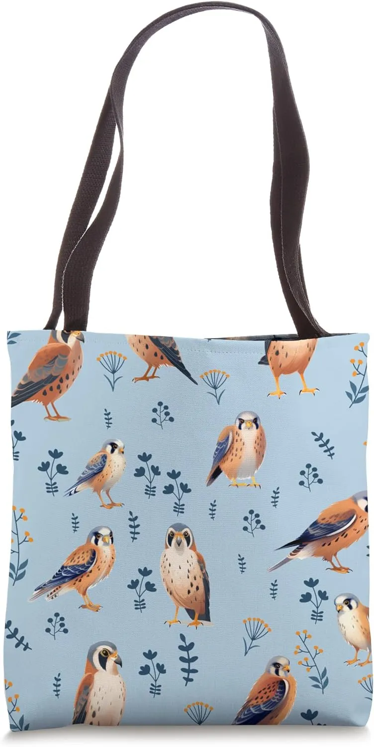 America kestrel pattern in blue amazing Nature Lover Art Men Tote Bag