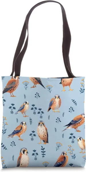 America kestrel pattern in blue amazing Nature Lover Art Men Tote Bag