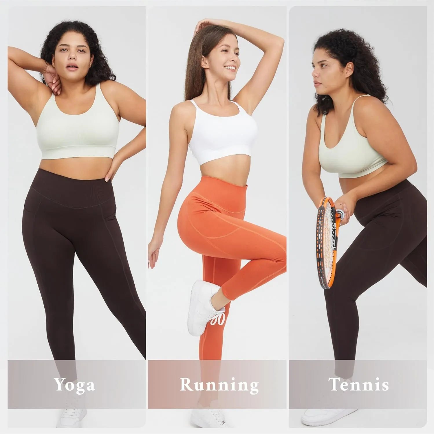 AMRIY Womens Sports Bras for Women Light Support Padded Workout Bras for Women Supportive Seamless Women's Wireless Yoga Bra