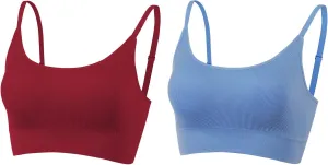 AMRIY Womens Sports Bras for Women Light Support Padded Workout Bras for Women Supportive Seamless Women's Wireless Yoga Bra