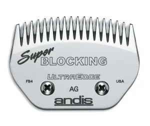 Andis 64340 Carbon-Infused Steel UltraEdge Super Blocking Large Animal Clipper Blade, Blocking, Stainless Steel