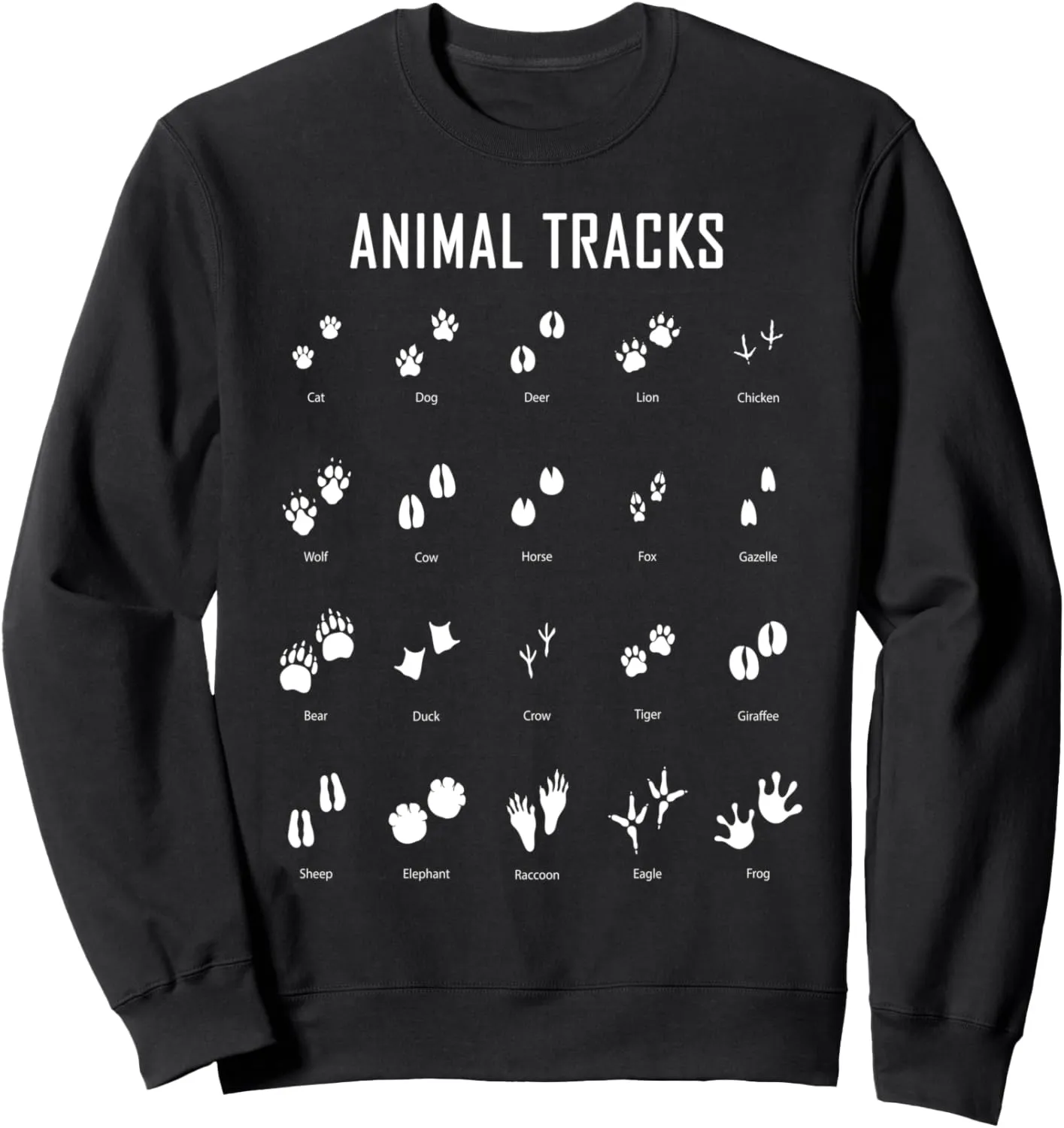Animal Tracks Footprints Paws Nature Explorer Animals Lover Sweatshirt